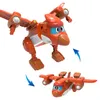 Jouets de transformation Robots Big Gogo Dino ABS Déformation Voiture/Avion Avec Figurines Sonores REX/PING/TOMO Transformation Dinosaure jouets pour Enfants 230617