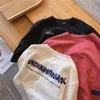 T-Shirts aus 100 % Baumwolle, Herbst-Langarm-T-Shirt für Jungen und Mädchen, Kinder-Top, koreanische Version, Baby-Unterhemd mit Rundhalsausschnitt 230617