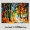 Contemporary Canvas Art Living Room Decor Improvisation of Nature Hand Painted Oil Painting Landscape Vibrant