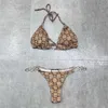 Kvinnors designer gclies badkläder f solid gu gglies bikini baddräkt set textil låg midja baddräkter strandkläder simning för kvinnor s 55