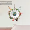 Wall Clocks 3D Rock Roll Instruments Sticker Clock Fancy DIY Acrylic Roman Number Self Adhesive Decorative Sticker&Vintage Watch