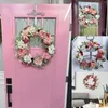 Decoratieve Bloemen 12 In Krans Kerst Benen Voor Voordeur Roze Lente Zomer Boerderij Thuis Muur Bruiloft