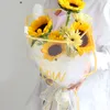 ギフトラップフラワーシングルバッグレーザーブーケラッピングペーパーオブトライアングルプラスチックペーパーバッグ花屋の誕生日花ギフトパッケージパッケージ230617