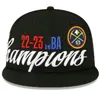 Denvers Nuggets 27 Murray 15 Jokic 22-23 Champions de la finale 2023 Vestiaire 9FIFTY Snapback Hat A10