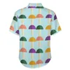 Camisas casuales para hombres Mushroom Flat Vacation Shirt Cute Mushrooms Hawaiian Men Blusas de moda Ropa gráfica de manga corta Tamaño grande 4XL