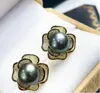 Stud Earrings Gorgeous 10-11mm Natural South Sea Golden Round Pearl Earring 925s