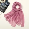 Sjaals 170 70 cm Dunne Chiffon Sjaal Effen Kleur Zon Bescherming Lange Strand Zonnebrandcrème Sjaals Wraps Moslim Hijab Hoofdband