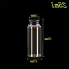 27x70x14mm 25 ml transparent clair cadeau bouteilles en verre bouchon à vis couvercle en aluminium noir bocaux en verre flacons vides 25 ml bouteilles cadeau 50pcs Sgvgm