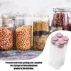 Storage Bottles Cereal Containers For Pantry Sealed Dry Beans Box With Partition Transparent Food Space