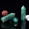 Torre de energia polida verde natural, fluorite áspera, ornamento de artes, varinhas de cura mineral, capacidade bruta de reiki, pilares de quartzo tqwig