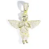 RTS Hiphop Angel Color D Moissanite Diamond Sterling Sier ketting hanger voor Cubaanse ketting