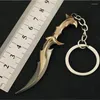 Keychains 9cm Valorant Melee Reaver Model Keychain For Men Game Peripheral Forsaken Ritual Blade Pendant Key Ring Fans Cos Jewelry Gift