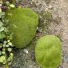 Fleurs décoratives 5 Pcs Vert Mousse Faux Pierre Micro Paysage Décor Bonsaï Pelouse Roches Artificielles Imité Mousse Ornement Mossy Bureau Faux