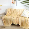 Coperta Giallo Cotone Divano Asciugamano Coperta Copriletto per Letti Casa Viaggi Moda 150*200 200*230 R230617