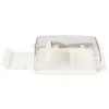 Zestawy naczyń obiadowych przezroczyste szklane płyty obiadowe masło cząsteczka pojemnika do przechowywania 19.5x11.2x5.3 cm stolika stołowa białe plastikowe gospodarstwo domowe