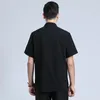 Roupas étnicas masculinas camisas chinesas terno padrão verão tang hanfu bordado tradicional blusa roupas estilo wushu tops masculinos XXXL