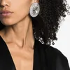 Backs Orecchini Stonefans Fashion Round Crystal Clip su gioielli per donna Accessori da sposa Grandi strass Nessun piercing