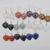 Boucles d'oreilles pendantes Tigereye/vert Aventurine/Lapis/cornaline/grès/opale/Labradorite pierre coeur GEM bijoux pour femme cadeau T260-T270