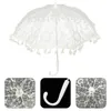 Umbrellas Bath Accessories Kids Lace Umbrella Wedding Bridal Necessity 47x47x44cm Bride Parasol White Plastic Beach Vacation