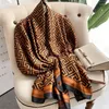 Scarves Designer Winter Silk Scarf Women Fashion Quality Soft Female Shawls Foulard Bandana Beach Cover-ups Wraps