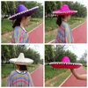 Fashion Face Masks Neck Gaiter Mexican Party Hat Pompom Straw Shawl Hawaiian Style Halloween Cosplay Wed Costume Holiday Decorations Easter 230617