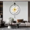 Wall Clocks Large Alarm Clock Art Mural Restaurants Silence Bedrooms Mechanism Luxury Reloj Pared Minimalist Decoration ZLXP