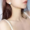 Ohrstecker Koreanische asymmetrische blaue Emaille für Frauen Mädchen Liebe Herz Sonne Mond kleine Mode Party Schmuck Zubehör