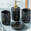 Sets 4 Piece Ceramics Bathroom Accessories Set Durable Includes Soap Dispenser Tumbler Soap Dish Ideas Home Gift for Ware Hotel Decor