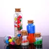 Bouteille en verre transparent avec bouchons, bocaux en verre, pendentif, projets artisanaux, bricolage pour souvenirs, diamètre 30mm, Bjada
