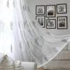 Tende Cdiy Tende moderne bianche trasparenti per soggiorno Foglie ricamate Tenda in voile Camera da letto Bagno Tende in tulle Tende per finestre