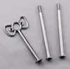 10 uppsättningar 3 nivåer Silver Bow Metal Cake Fruit Putt Stand Handtaget Montering Tool Cake Stand Bitar Rods Handtag