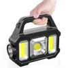 Hand Tools 500lm LED Portable Searchlight Flashlight Waterproof USB Rechargeable Torch Light Powerful Lantern Camping Hiking Solar Lantern 230617