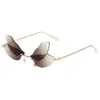 Sunglasses Fashion Designer Retro Glasses Frameless Butterfly Rhinestone Ladies Steampunk Party Supplies Tools