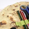 Yaratıcı komik hayat benzeri susam kek rulo gözleme kalem kılıfı kalem kırtasiye depolama çantası okul malzemeleri