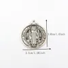 15pcs 합금 Tudomro St Benedict Medals 보석을위한 매력 펜던트 DIY 수제 공예 A-484