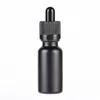 Bottiglie di profumo di olio essenziale di vetro smerigliato nero e flacone contagocce con pipetta reagente liquido da 5 ml a 100 ml Wbrxk