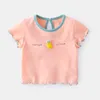 T-shirts été filles Blouse chemises à fleurs pour enfants tout-petits T-shirts bébé hauts enfants vêtements 1-3 ans 230617