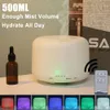 Apparater 500 ml elektrisk luftfuktare aroma luft diffusor eterisk olja aromaterapi usb mist maker ledande ljus för hemmet