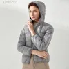 Projektantka Lulus Lemon Women Kurtka w dół Winter Siyu 2023 Kobiet 90 Plush Women's Cooded Chaple Bilsle Atheve Down Jacket