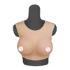 Pechos falsos Pechos falsos Pechos de cuello redondo Formas de senos de silicona para travestis Placas de senos