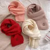 Écharpes couleur unie côtelé tricot écharpe pour femmes 2023 automne hiver épaissir chaud doux châles enveloppes femme laine longue