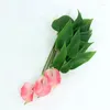 Flores decorativas 40CM Artificial Calla Flower Bundle Plastic Green Plants DIY Home Paisagismo Material Casa Ano Decoração Acessórios