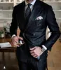 Shapers Black Stripe Men Suit Double Breasted Blazer Latest Coat Pant Designs Slim Fit 2 Piece Tuxedo Custom Groom Prom Suits Ternos