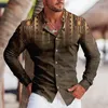 Men's Casual Shirts Fashion Oversized for Men Leopard Print Button Long Sleeve Top Men's Clothing Hawaiian and Blouses