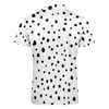 Herenpolo's Dalmatische vlekken Casual poloshirts Dalmatische vlekken T-shirts Heren Grafisch overhemd met korte mouwen Strand Y2K Oversized kleding Cadeau 230617