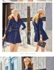 Casual Dresses Spring New Single-breasted Denim Dress Long Sleeve Pockets Slim A-line Jeans Dress Korean Fashion Notched Cowboy Coat Dress 2023