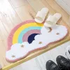 Esteras Niños Puerta linda Baño Alfombra de baño Alfombra Dibujos animados Arco iris Diseño de estrella Alfombra bordada Bosy Girls Antideslizante Absorción de agua Secado rápido