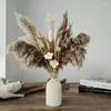 Decorative Flowers Dried Pampas Grass Bouquet For Boho Home Decor Brown Wedding Arrangements Office Table Farmhouse