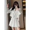 Two Piece Dress UNXX Spring Elegant Suit Set Women Solid Casual Short Jackets Mini Skirts Dresses 2 Wuits 230617