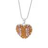 Diamond Heart Pendant Necklace Party Favor Creative Softball Pendants Peach Heart Halsband Fashion